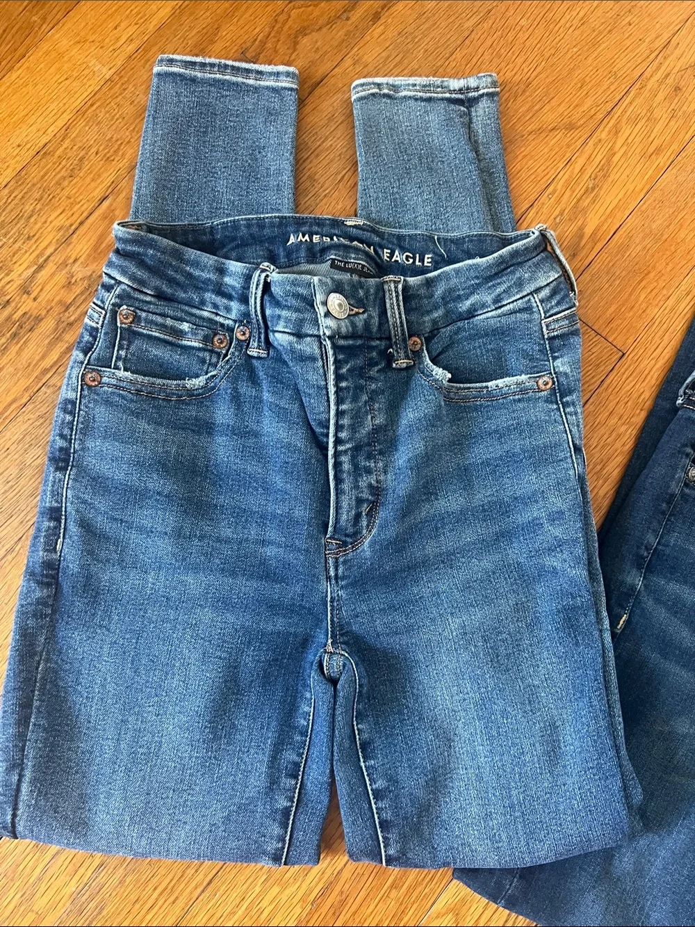 American Eagle Outfitters Dark and Mid Blue Skinny Jeans Duo